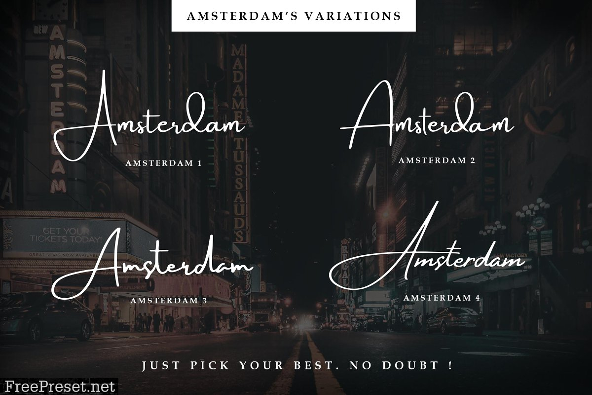 Amsterdam 8 Elegant Fonts 1911982