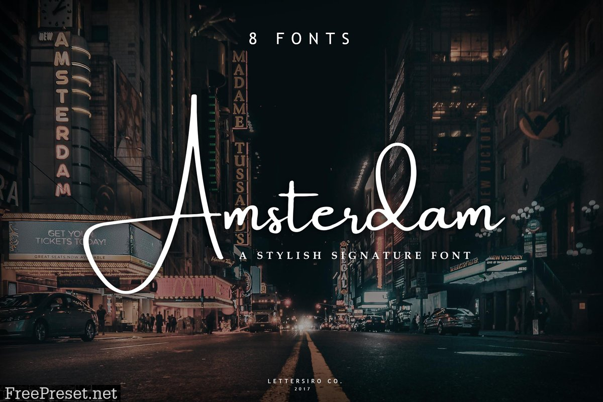 Amsterdam 8 Elegant Fonts 1911982