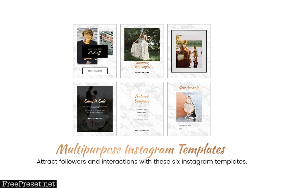 Animated Gold Instagram Templates 1982947