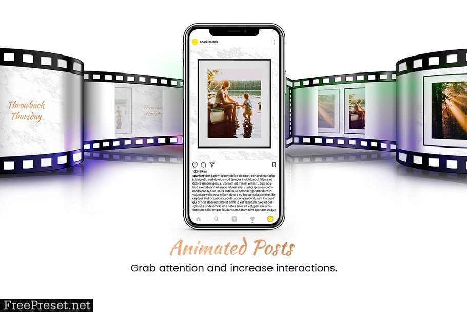 Animated Gold Instagram Templates 1982947