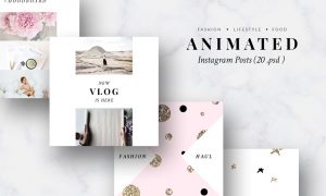 ANIMATED Instagram Posts-Pink & Gold 2197362