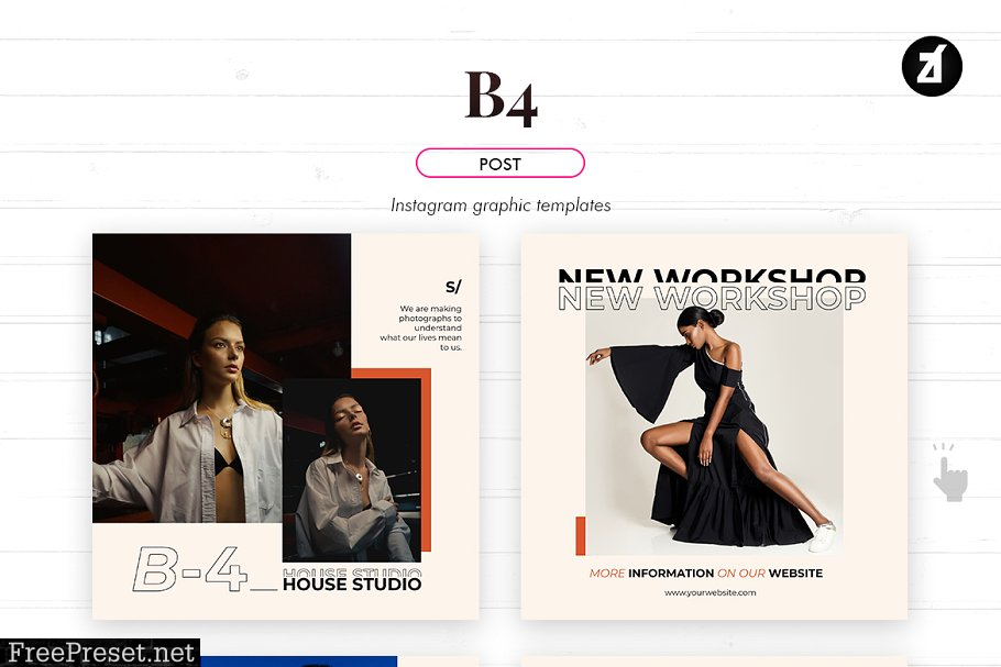 B4 social media graphic templates 3953041