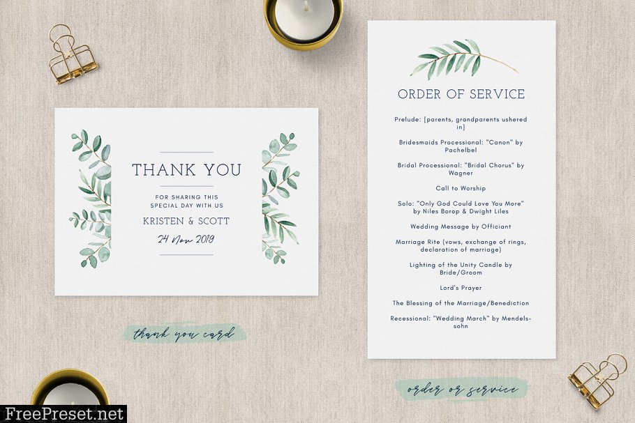 Eucalyptus Wedding Invitation Suite 2792808