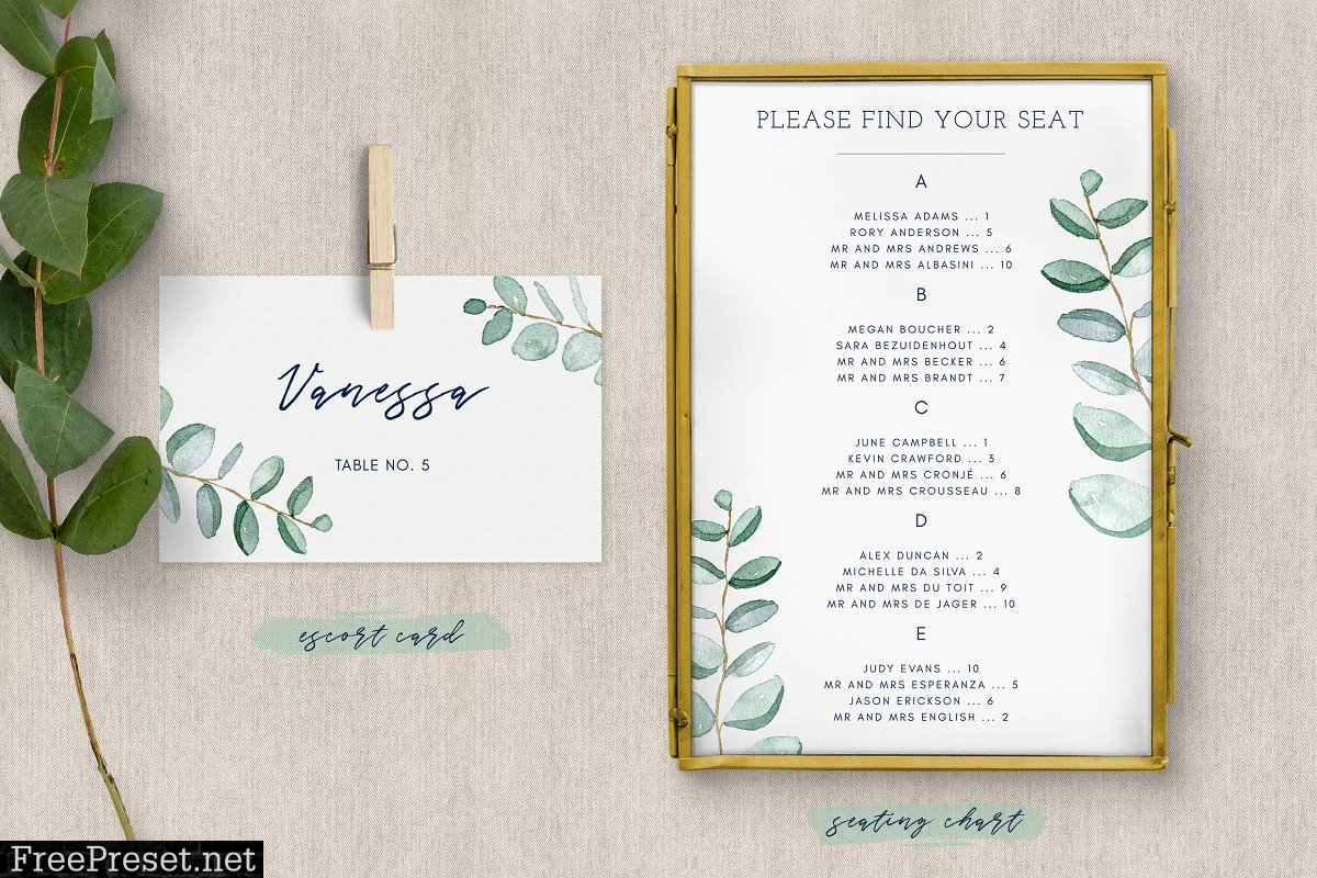 Eucalyptus Wedding Invitation Suite 2792808