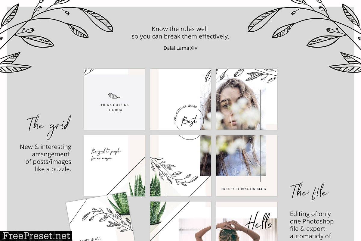 Fine Instagram Puzzle Template 2740549