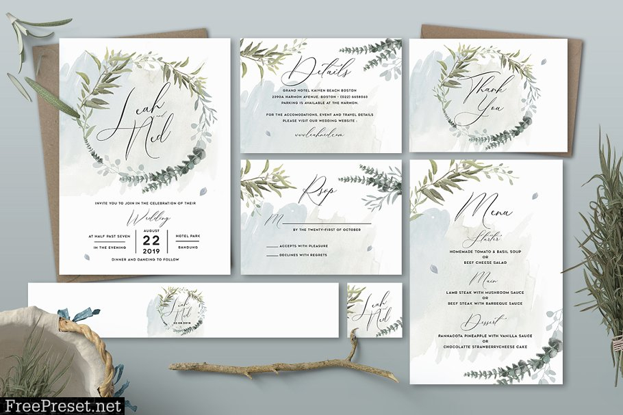 Foliage Wedding Invitation 3401867