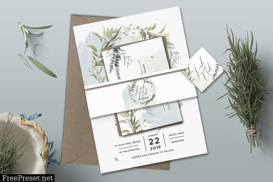 Foliage Wedding Invitation 3401867