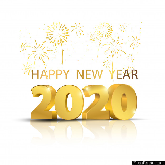 Happy new year 2020 photo editing background