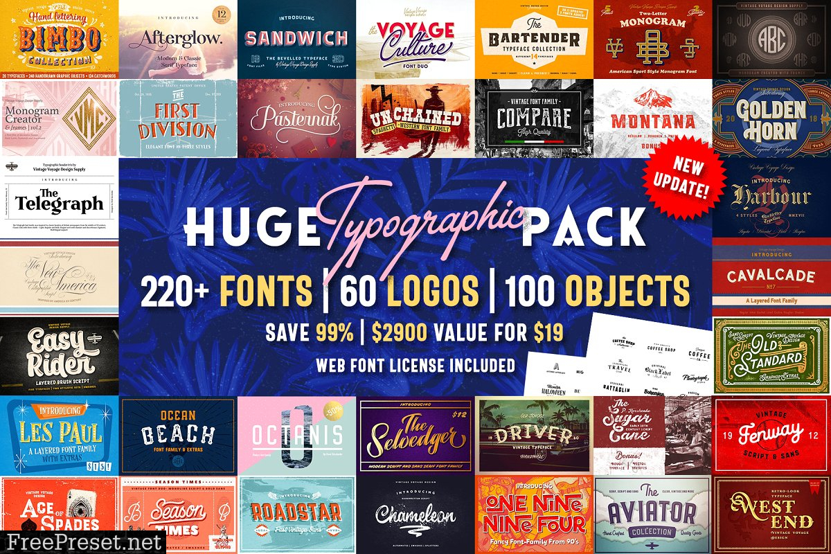 Huge Typographic Pack + 60 Logos ! 2798169