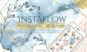 Instaflow Watercolors & Template 2644320