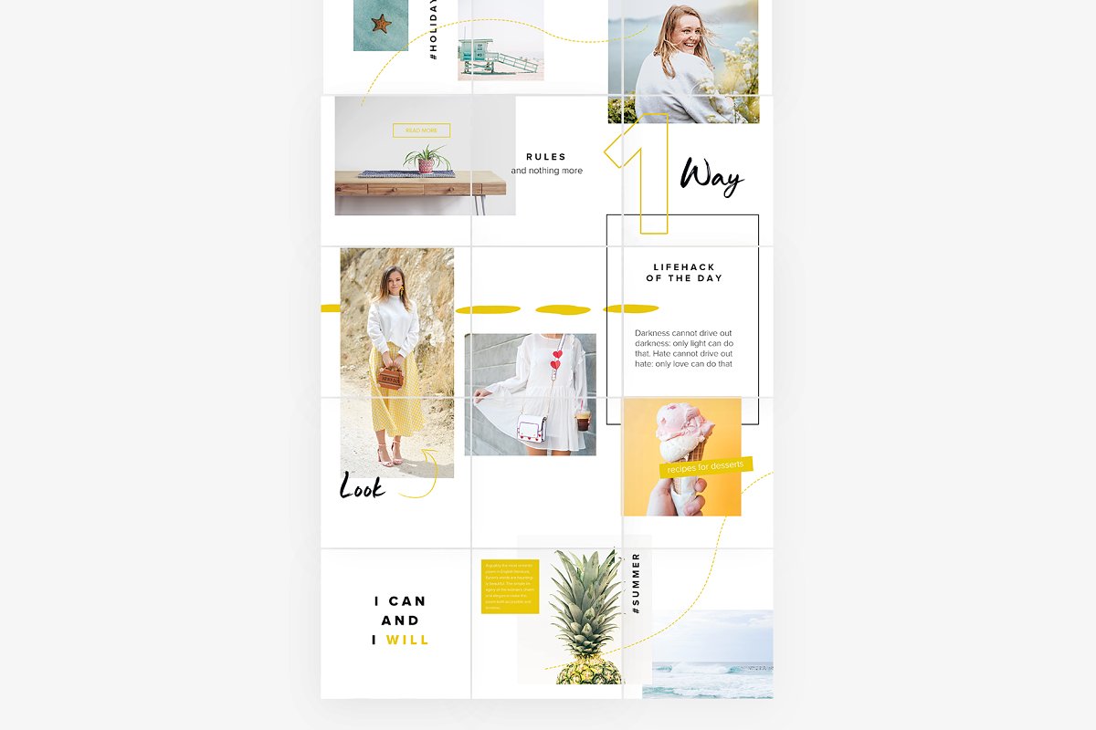 Instagram Puzzle Template Chartreuse 3714643