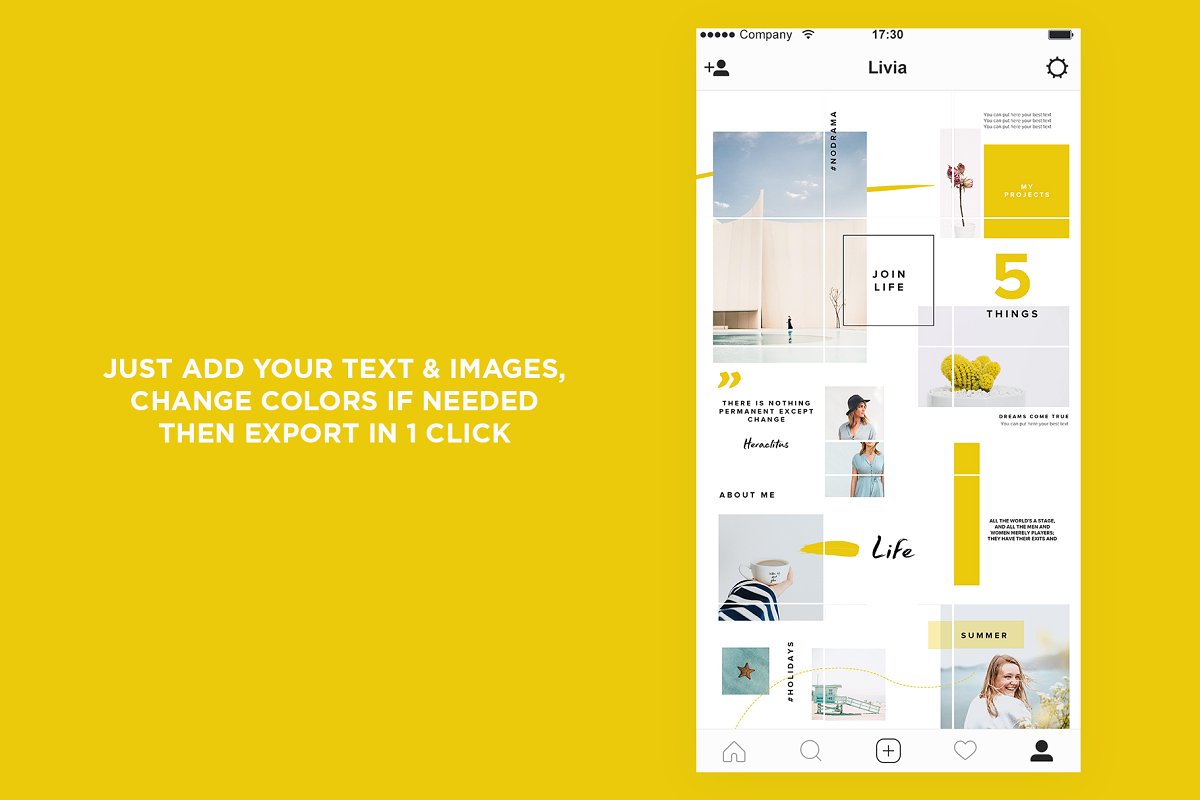 Instagram Puzzle Template Chartreuse 3714643