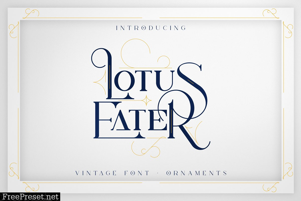 Lotus Eater - Vintage Font + Extras 3718098