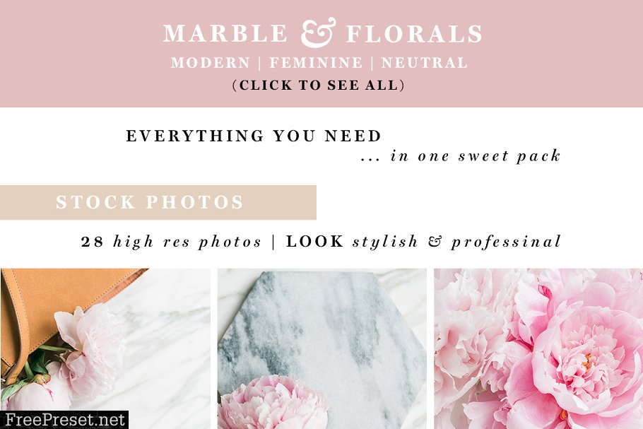 Marble Floral Social Media Branding 1673191