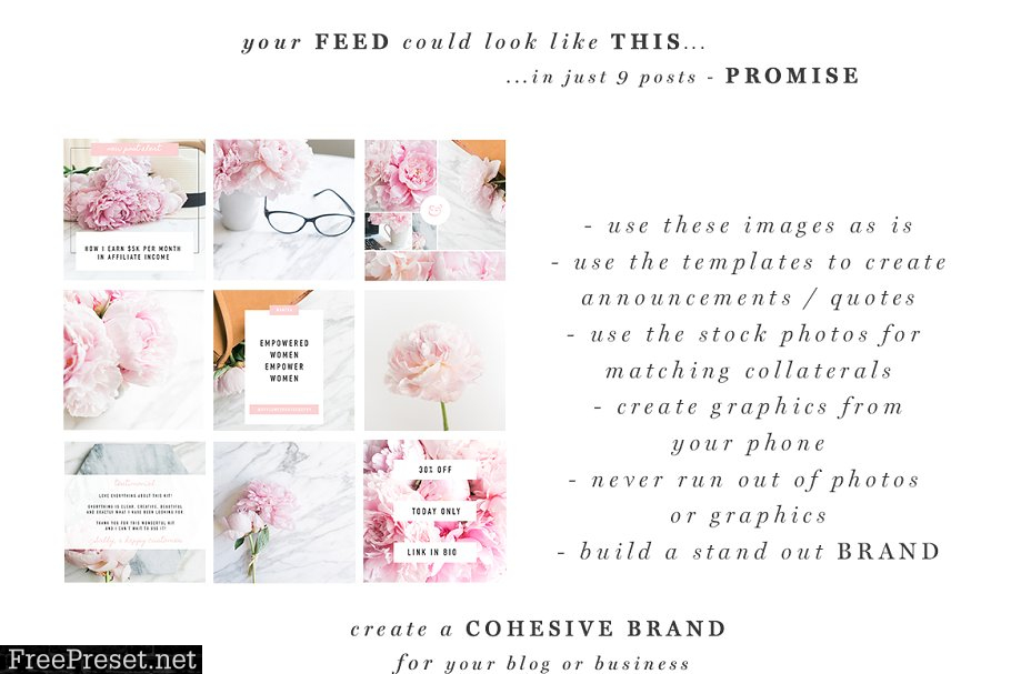 Marble Floral Social Media Branding 1673191