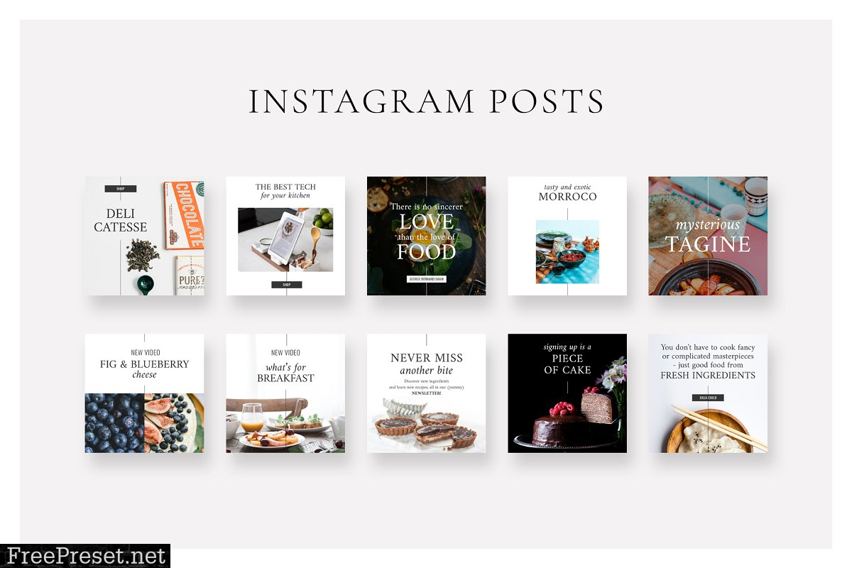 Minimal Food Instagram Pack 3668803