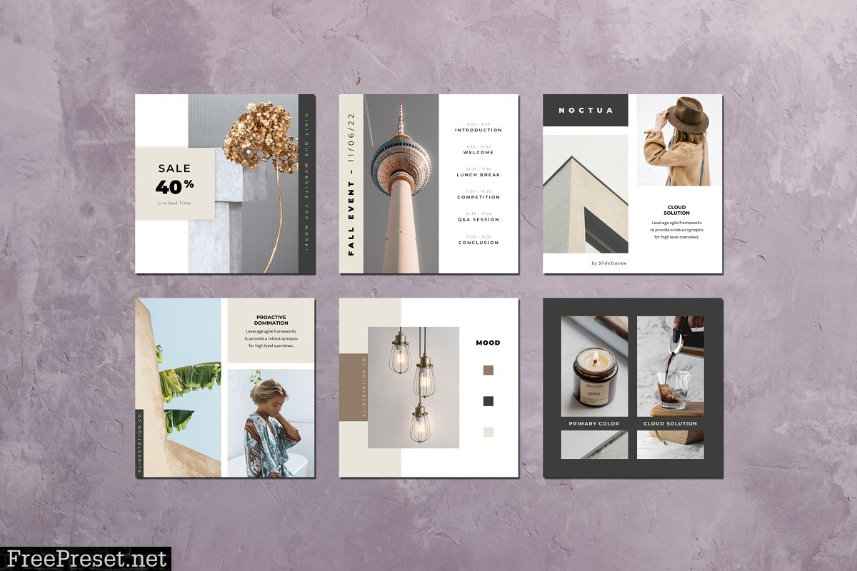 Noctua PowerPoint Instagram Pack 3905451