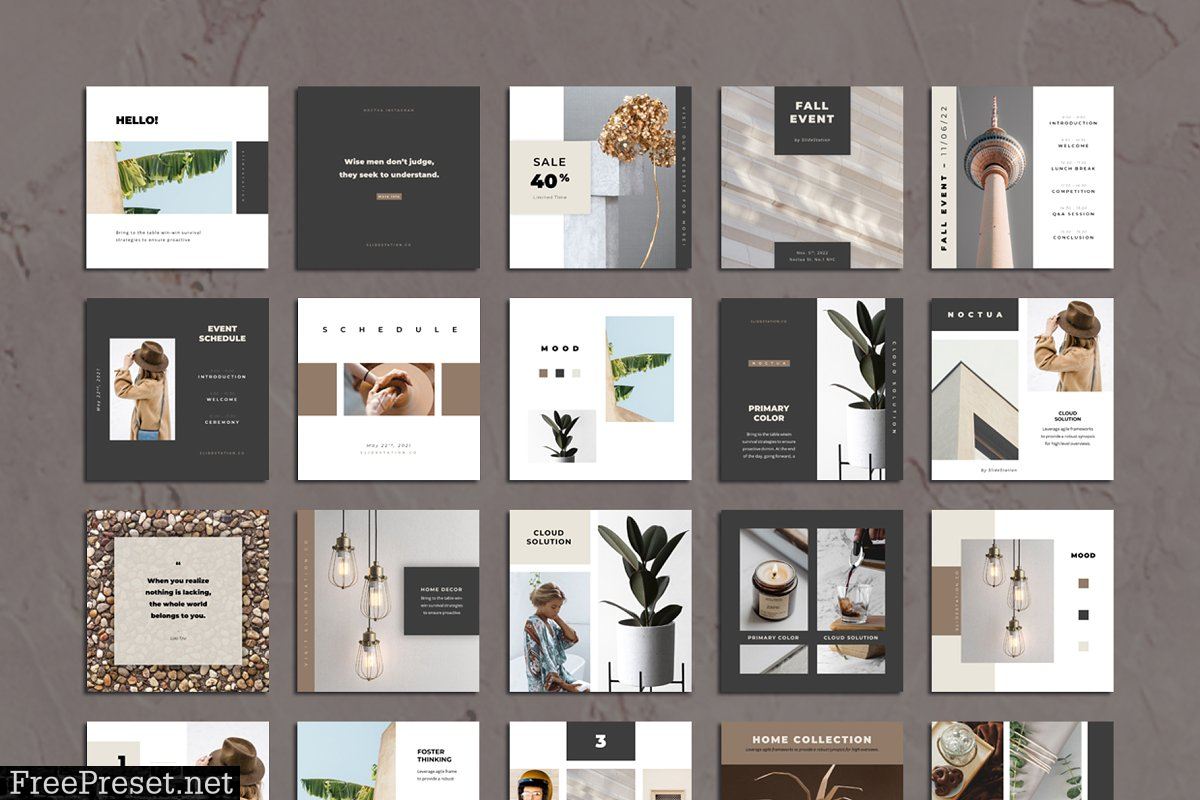 Noctua PowerPoint Instagram Pack 3905451