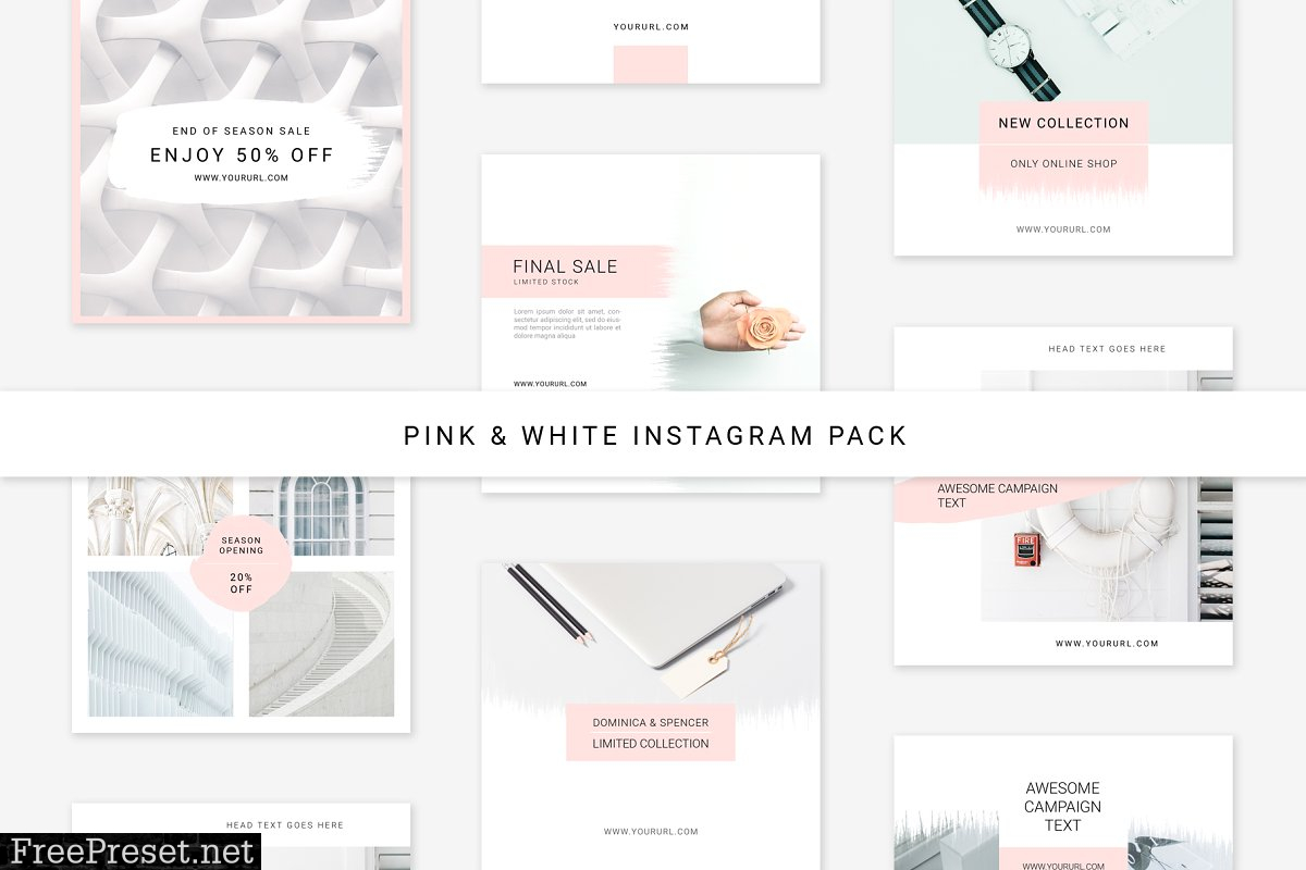 Pink & White Instagram Pack 1543735