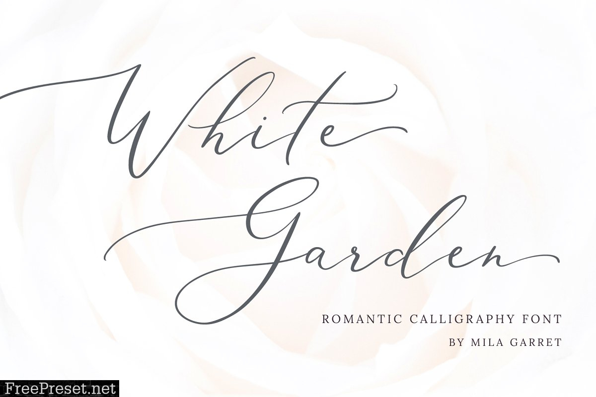 White Garden Calligraphy Logo Font 2466200