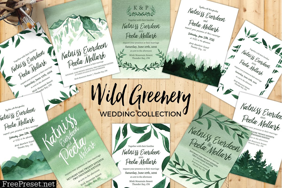 Wild Greenery Wedding Collection 687738