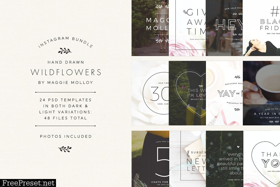 Wildflowers Instagram Template Pack 1758194