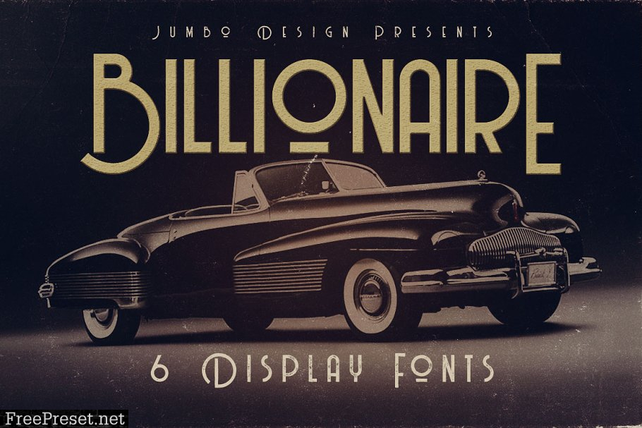 14 Vintage Display Fonts - 76 Fonts 1825087