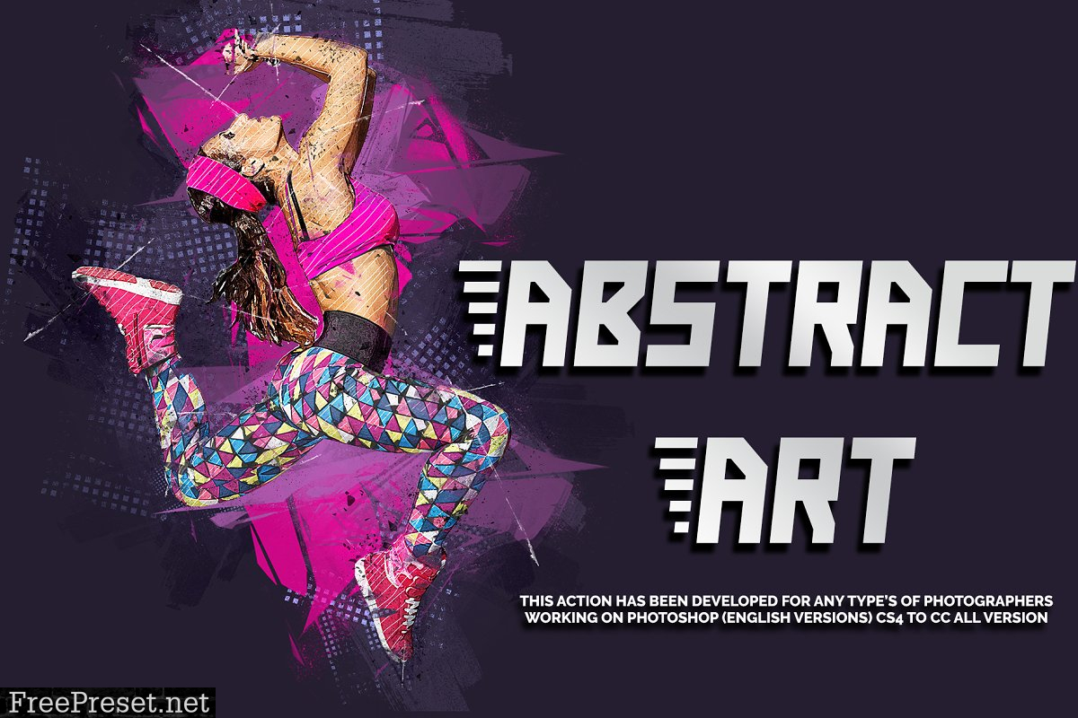 4 in 1 Abstract Art Photoshop Action 4046990