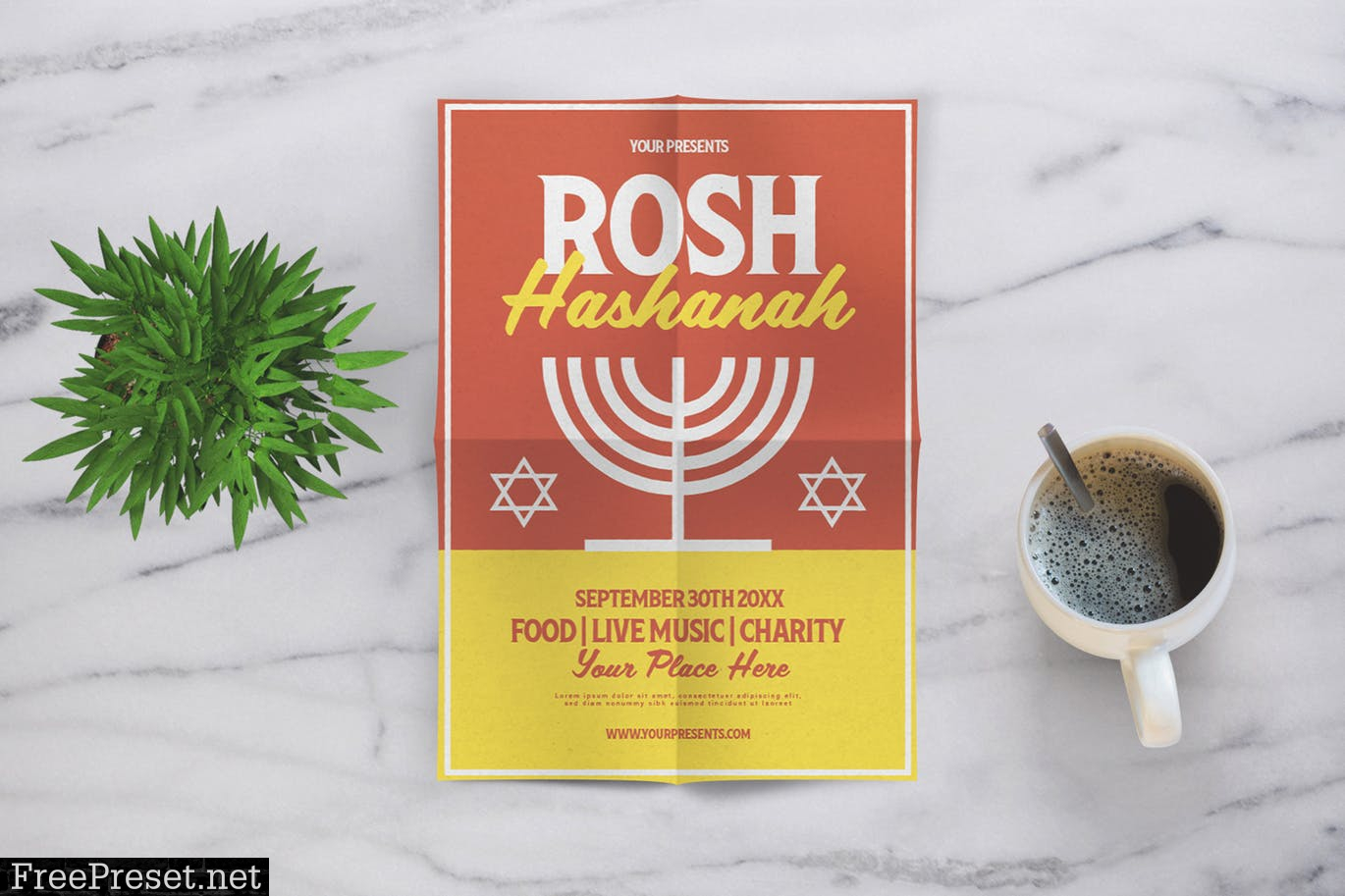 Rosh Hashanah Celebration Flyer A7G6C5V