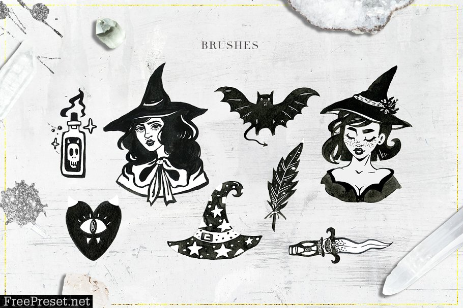 75 Witchcraft Photoshop Brushes 1764668