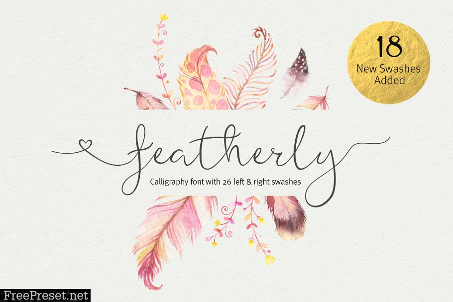 featherly font wedding font 287170