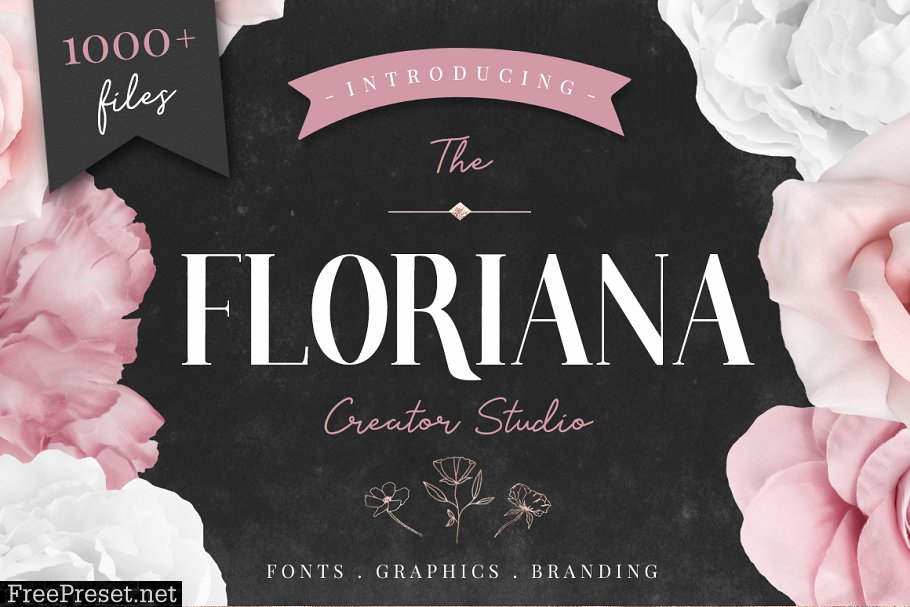 Floral Bundle Fonts & Illustrations 1985821