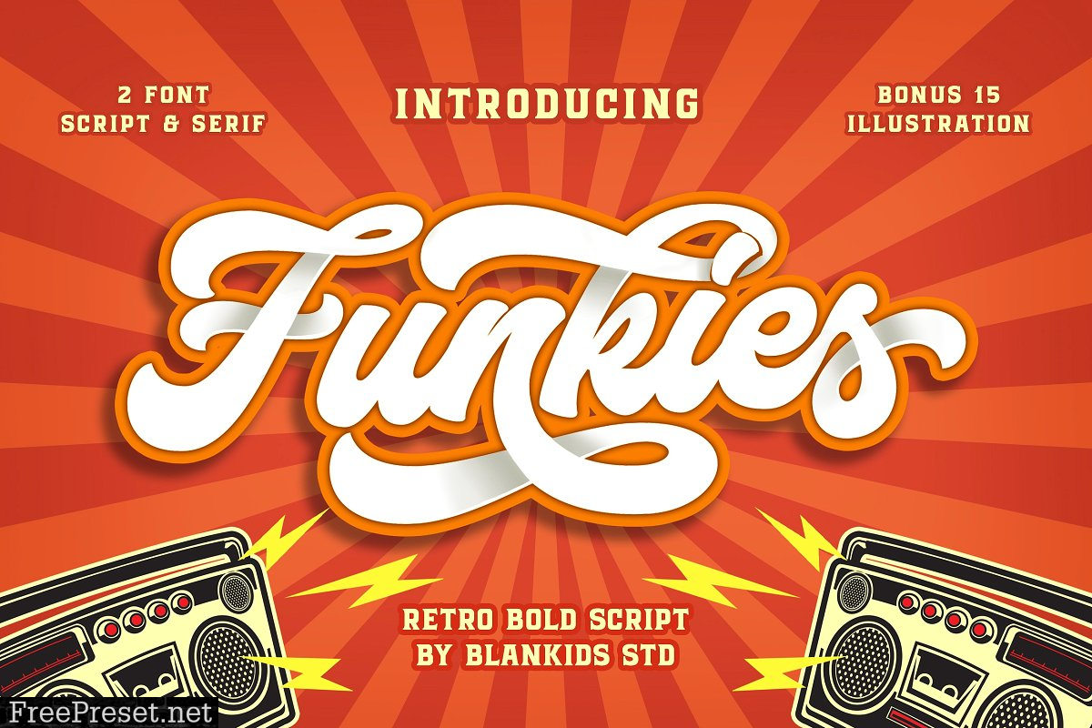 Funkies 2 Font + Extras (INTRO SALE) 3068305