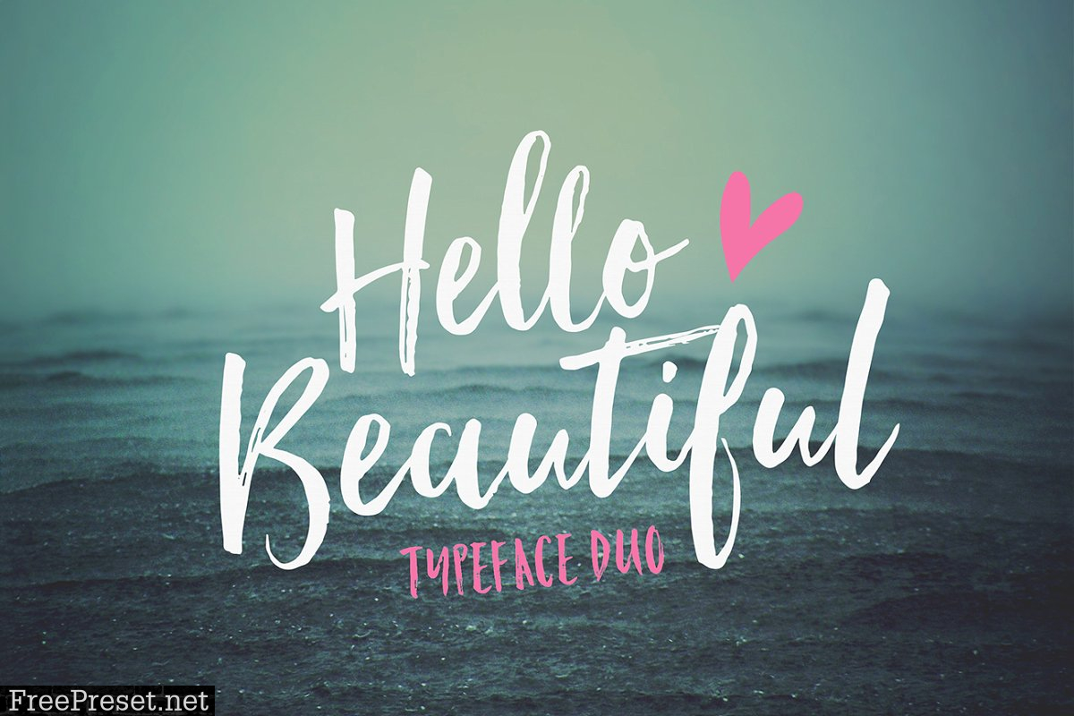 Hello Beautiful Font Duo + Swashes 355433