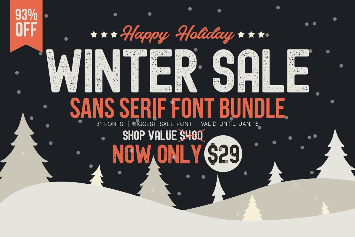WINTER SALE - Sans Serif Bundle! 3190122