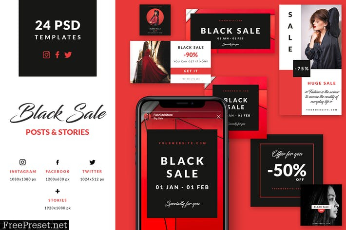 Black Sale - Social Media Booster Pack 2XN3Y26