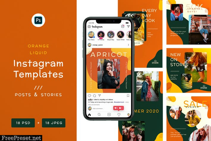 Orange Liquid - Instagram Banners Z5PAWZ6