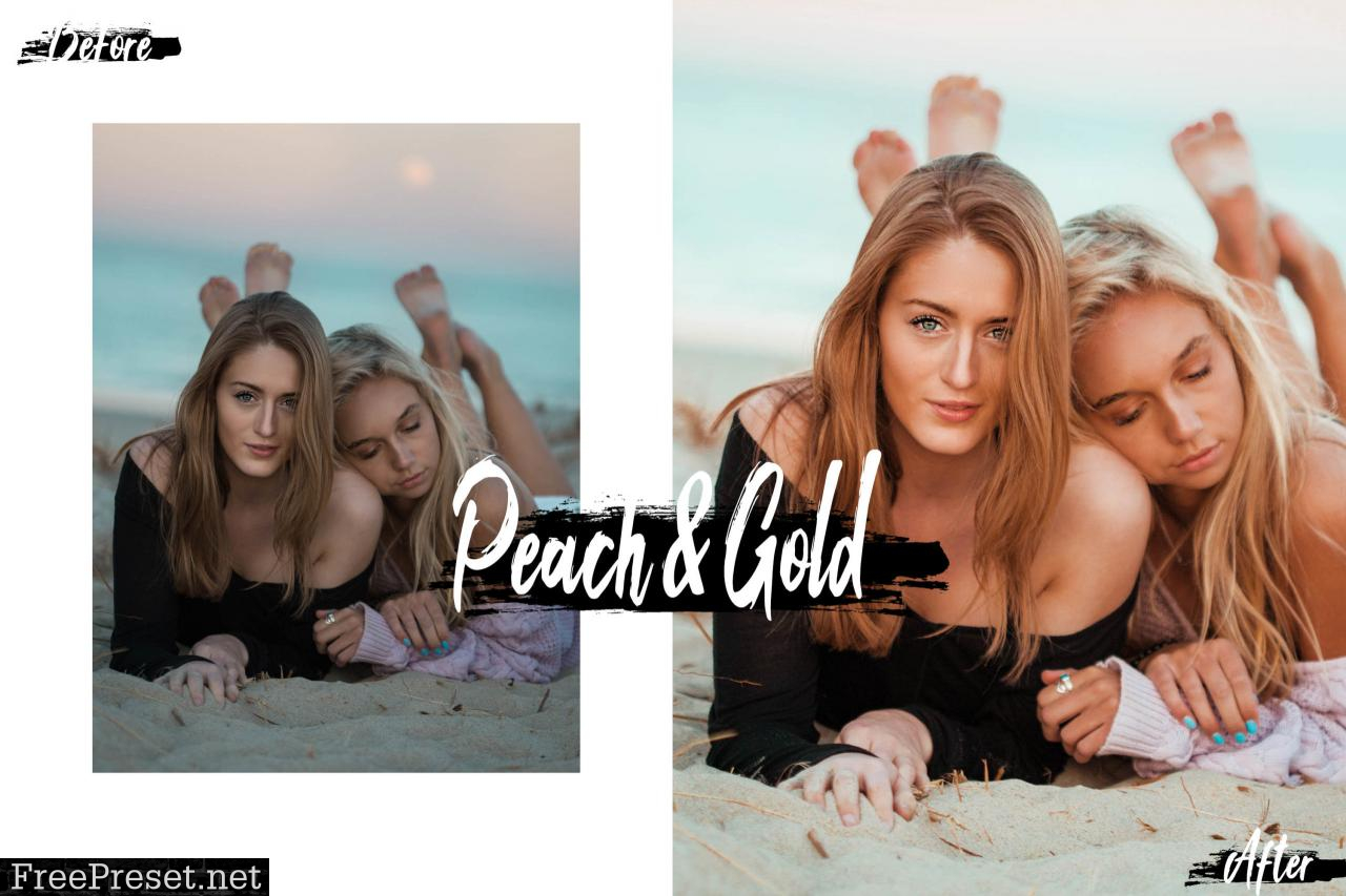 09 Peach & Gold Desktop Lightroom Preset 2536515