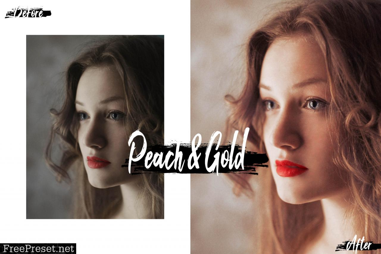 09 Peach & Gold Mobile Lightroom Presets 2536514