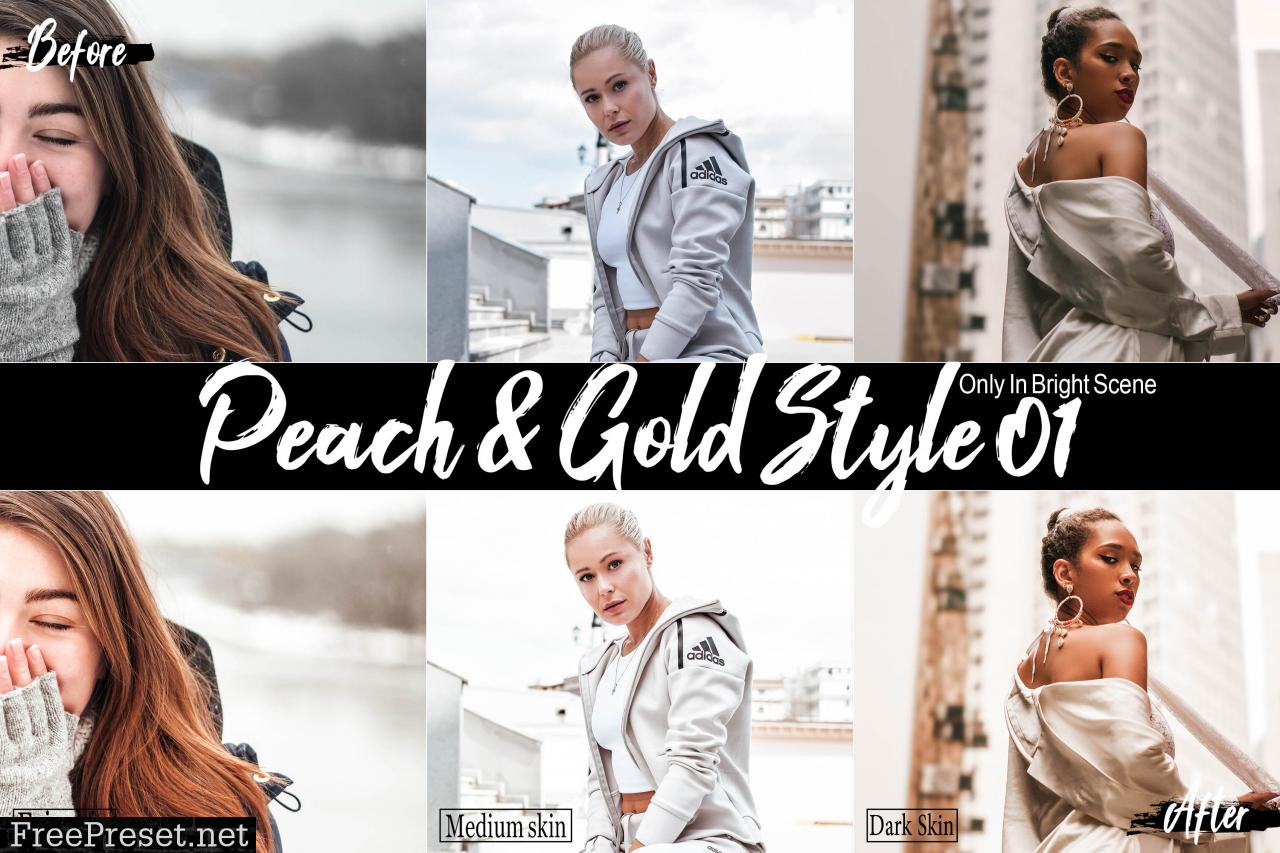 09 Peach & Gold Mobile Lightroom Presets 2536514