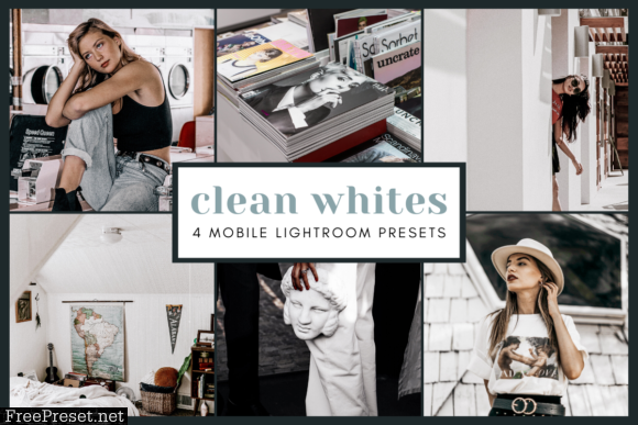 4 Mobile Lightroom Presets | Clean White 2651993
