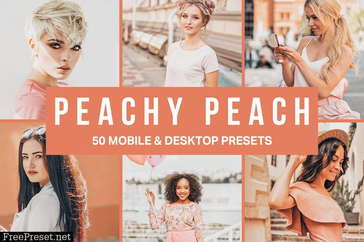 50 Peachy Peach Lightroom Presets and LUTs