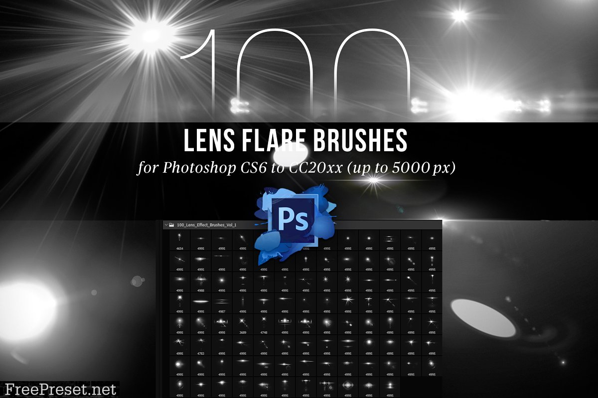 100 Lens Effect Brushes for PS Vol 1 4443103