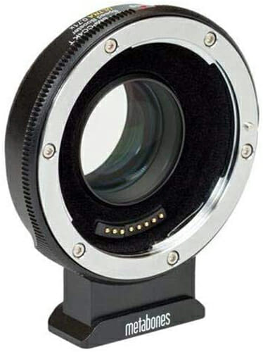 A Metabones T Speed Booster Ultra 0.71x Adapter for Canon EF Lenses