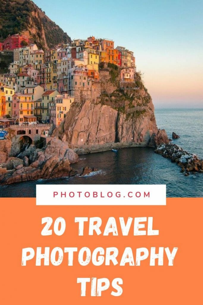 Pinterest image for travel photography tips article.