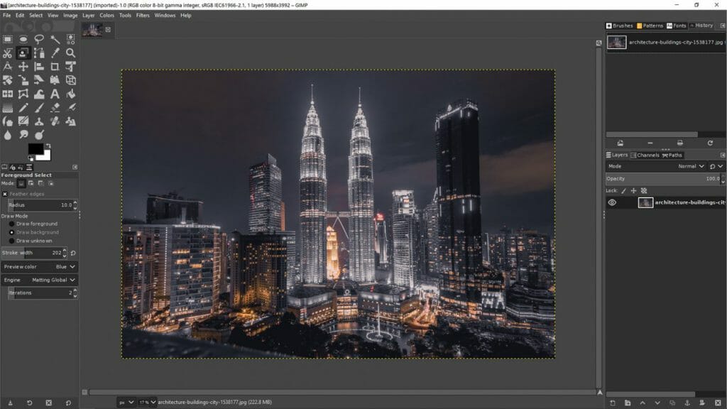 GIMP Edit Panel - Best Photo Editing Software