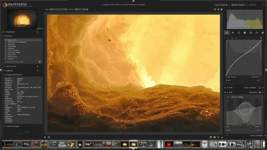 darktable darkroom - Best Photo Editing Software