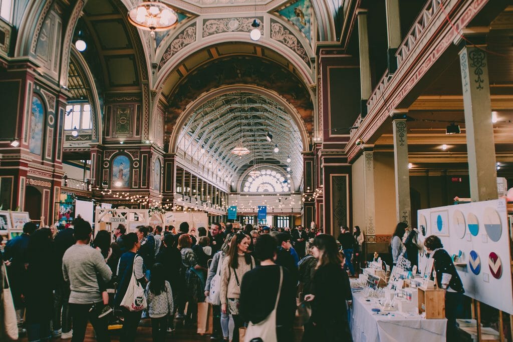 A trade event held inside a grand old building - this is best suited to package photography pricing