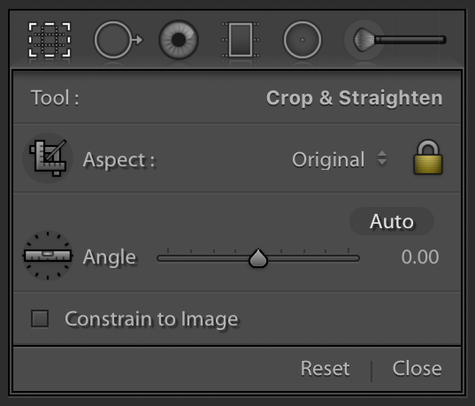 Lightroom Classic Crop & Straighten Tool