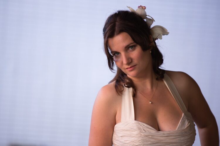 Portrait of woman on her wedding day without processing